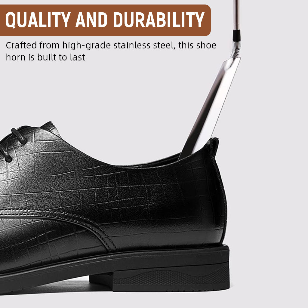 HASTHIP Retractable Shoe Horn Metal Shoe Horn 30.7 inches Long Handle Stainless Steel Adjustable Shoe Horn Flexible Spring Design Shoe Horn HASTHIP Retractable Shoe Horn Metal Shoe Horn 30.7 inches Long Handle Stainless Steel Adjustable Shoe Horn Flexible Spring Design Shoe Horn